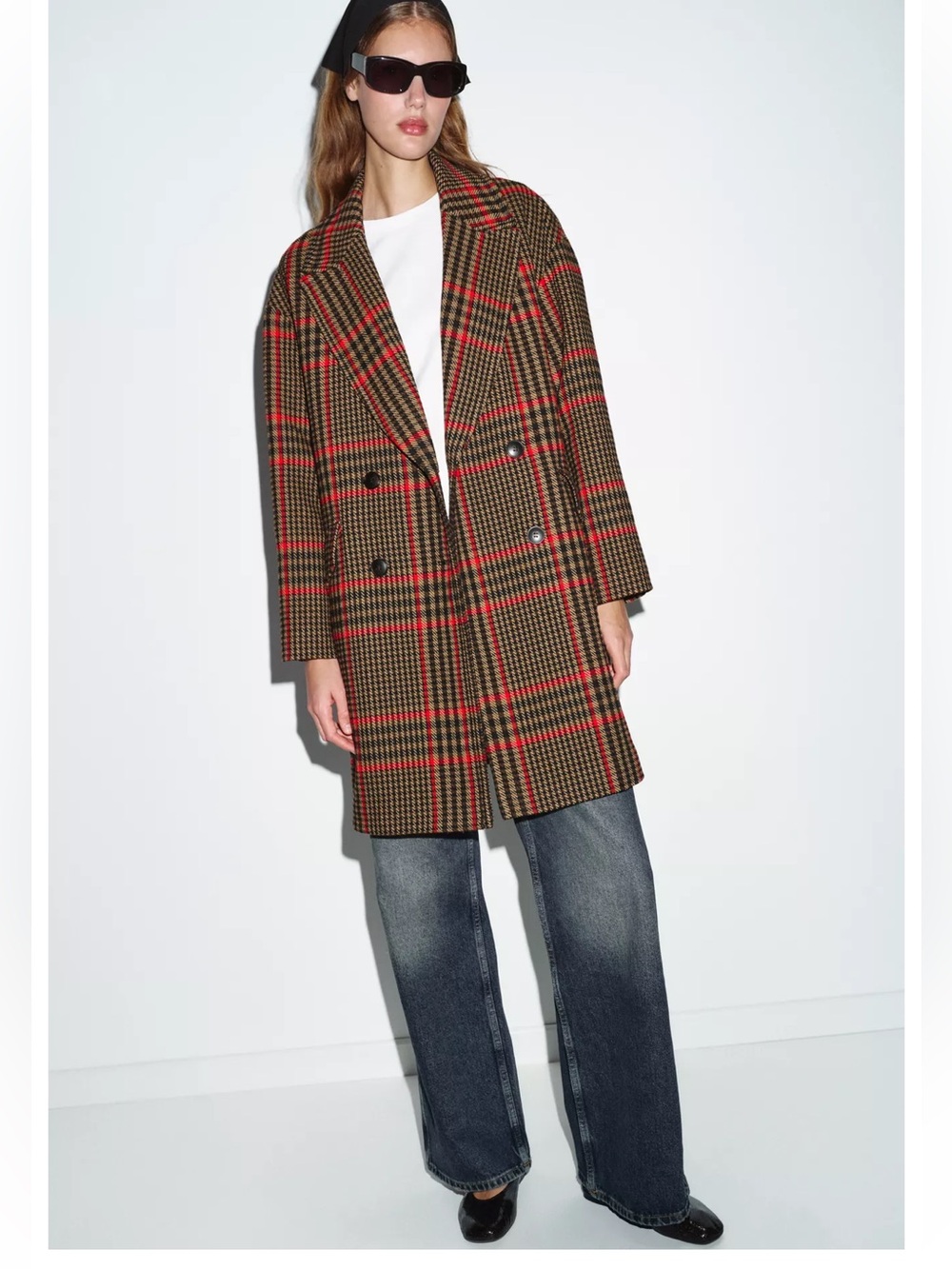 ZARA OVERSIZED PLAID COAT